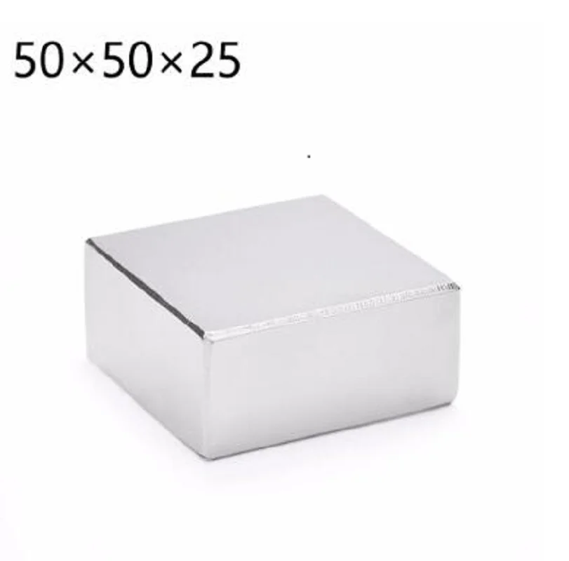 

1PCS neodymium magnet Block 50x50x25 Super Strong Rare Earth magnets Neodymium Magnet 50*50*25 Neodymium magnet IMANES