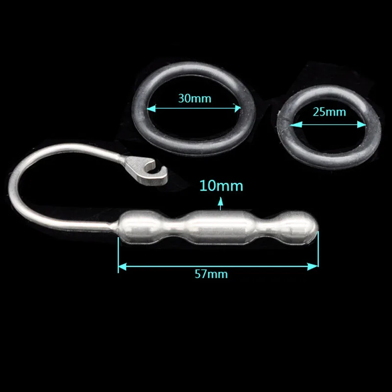 Urethral Dilators Sounding Rods Silicone Cock Ring Stainless Steel Penis Plug Urethal Stimulator Masturbators Sex Toys For Men