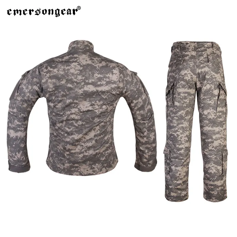 Emersongear ACU Tactical Version Uniform Set Combat Training Suits Airsoft Sports Outdoor Hunting Tops Cargo Trouser Shirts Pant