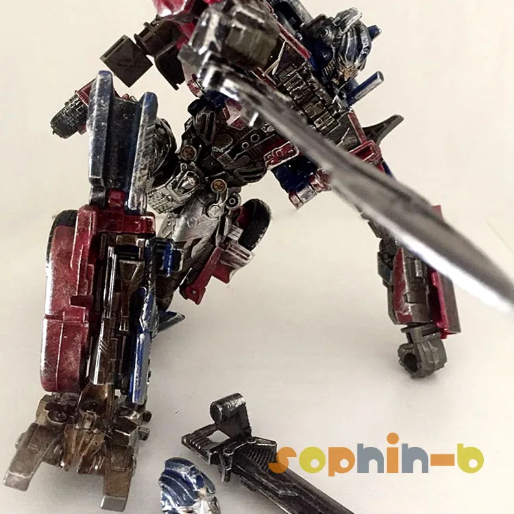 Transformed Movie Battle Damaged Custom Paint Prime with Metal Parts SS05 MP10 MP01 Figure Booth LED Display Base Stand