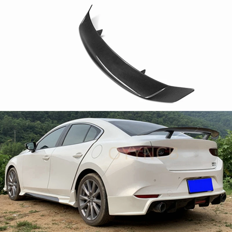 

for Mazda3 Axela Sedan Universal TF Spoiler 2006-2018 carbon fiber material car trunk spoiler