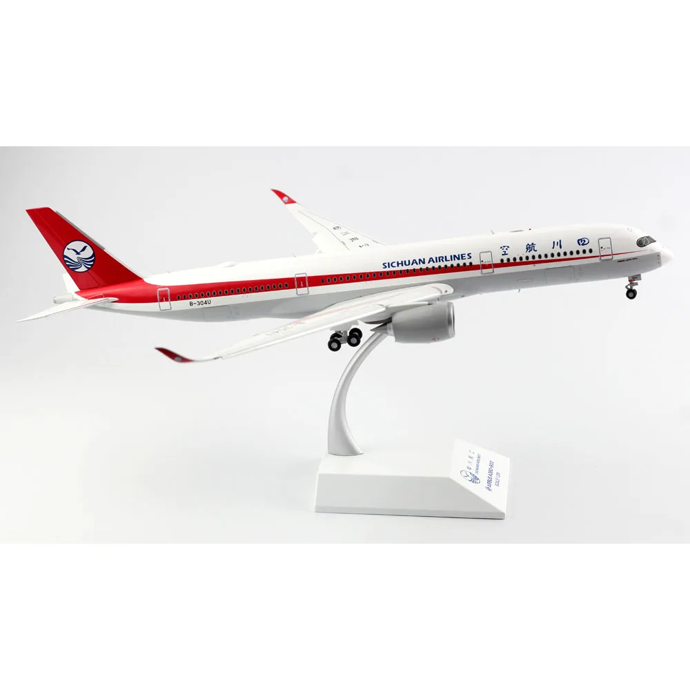 1:200 Alloy Collectible Plane Gift JC Wings XX2262A SICHUAN Airlines Airbus A350-900 Diecast Aircraft Jet Model B-304U Flap Down