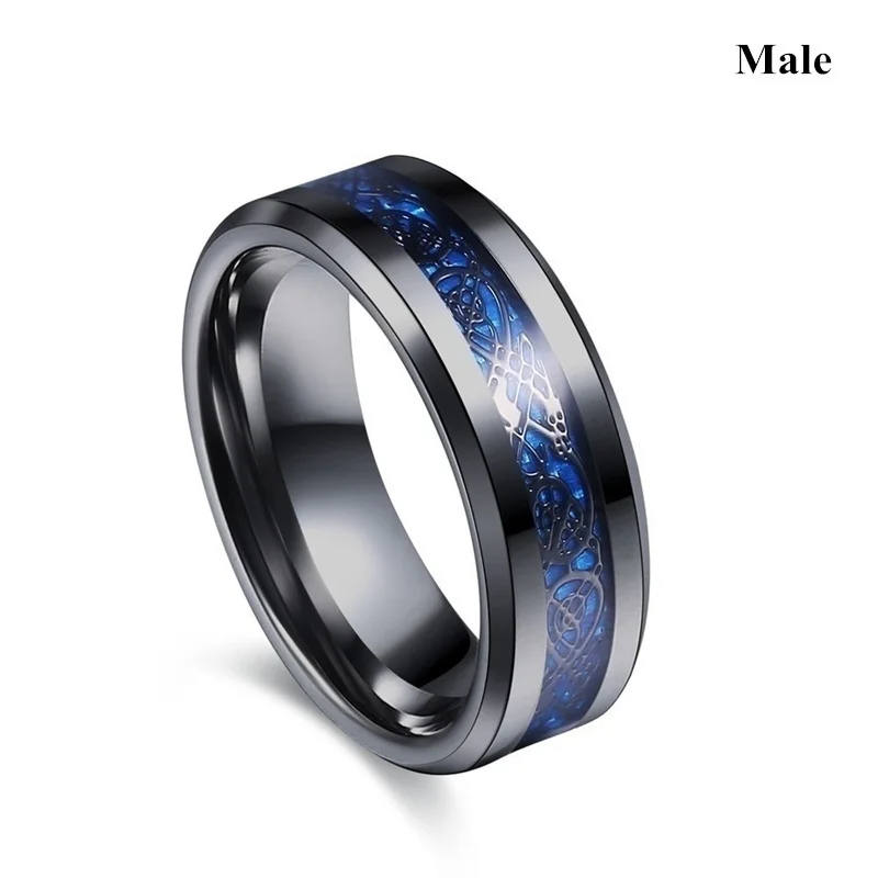 Popular Couple Romantic Couple Ring Fashion Jewelry Anniversary Wedding Black Heart Cubic Zirconia Ring Set Lover Gift