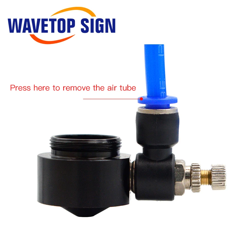 فوهة هواء WaveTopSign لعدسة التركيز Dia.20x38.1mm فوهة قصيرة Co2 مع تركيب لآلة القطع بالليزر CO2 برأس الليزر