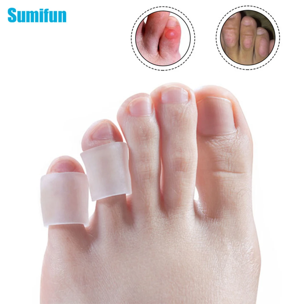 2pcs Transparent Gel Fingers Protector Foot Corn Corrector Hammer Toe Separator Foot Suppor Toe Care Product Corrector Hammer