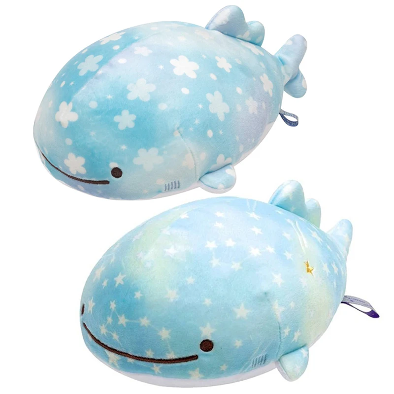 Nowe śliczne Jinbesan Starry Sky seria niebieski wieloryb rekin pluszowe wypchane zwierzęta zabawka lalka 25cm dzieci dziecko dzieci prezenty