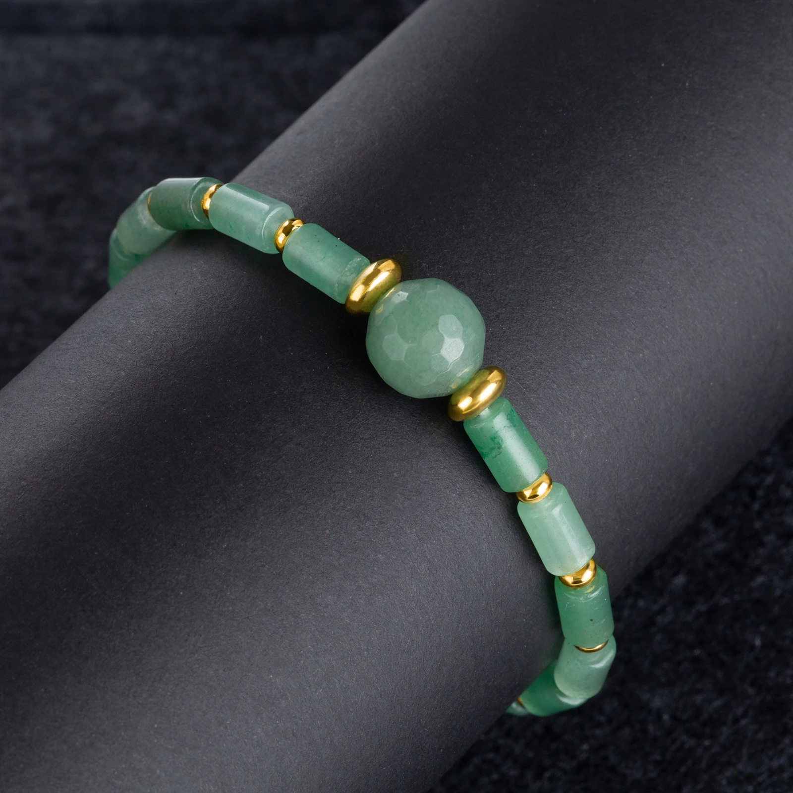 Genuine Green Aventurine Pastel Jade Green Dainty Stretch Beaded Bracelet For Men Women Fashion Handmade Gemstone Jewelry Gifts