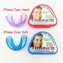 T4K Zähne Trainer für Kinder Kinder Zähne Kieferorthopädische Appliance Dental Ausrichtung Hosenträger Mundstücke Phase Weichen und Harten