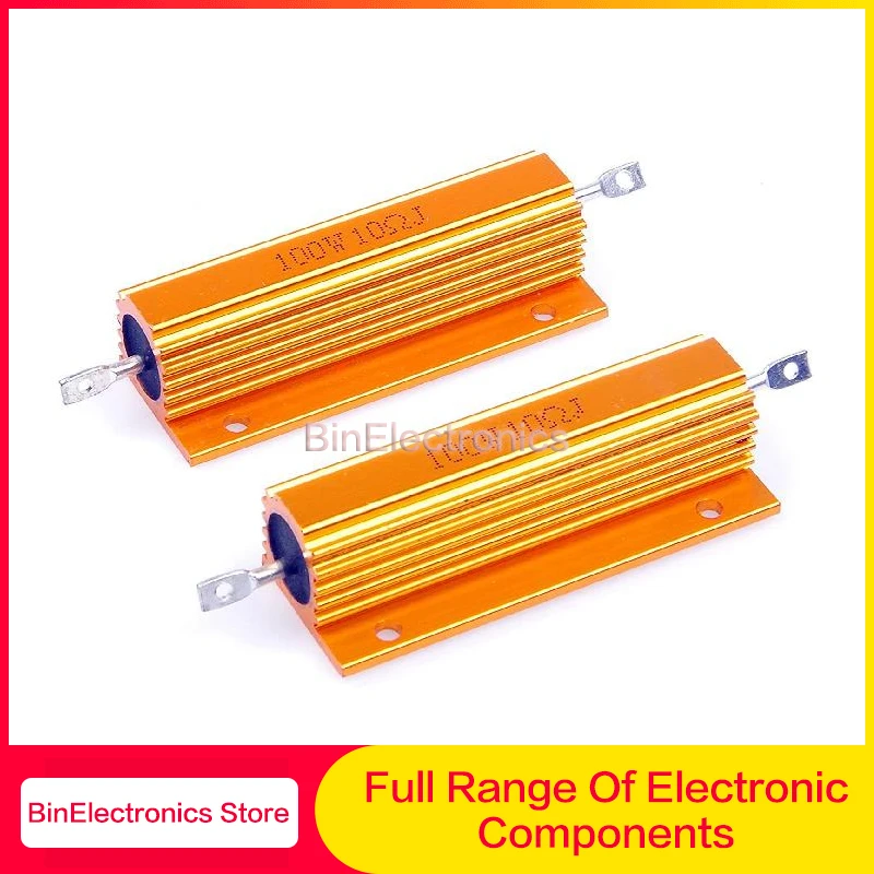 50W 100W Aluminium Power Metal Shell Fall Draht Widerstand 0,02 R ~ 80K 0,4 1,6 2,4 3,9 11 32 90 360 5,1 K 5,6 K Ohm Widerstand RX24