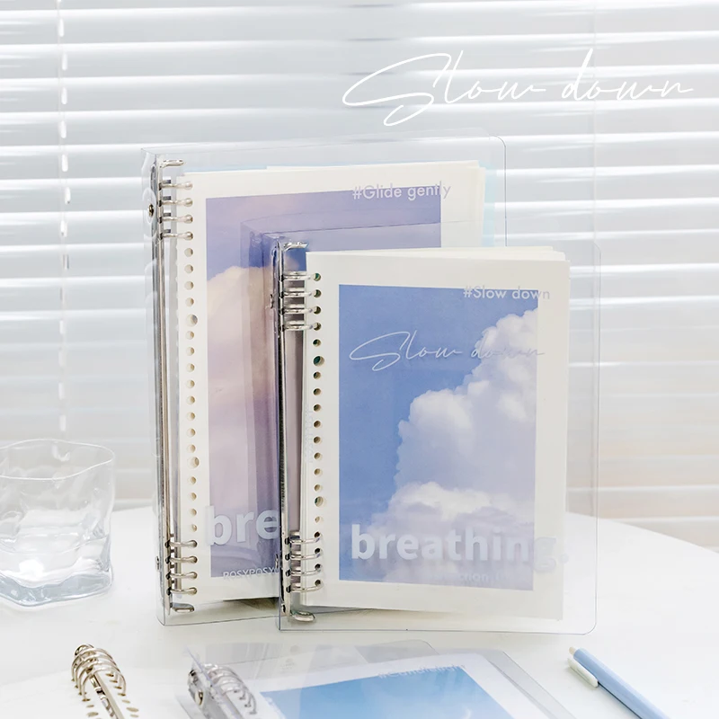 

Breathing Series Loose Leaf Note Sky Cloud Sunset Coil Binder Notebook A5 B5 Waterproof Cover Memo Diary Journal School F894