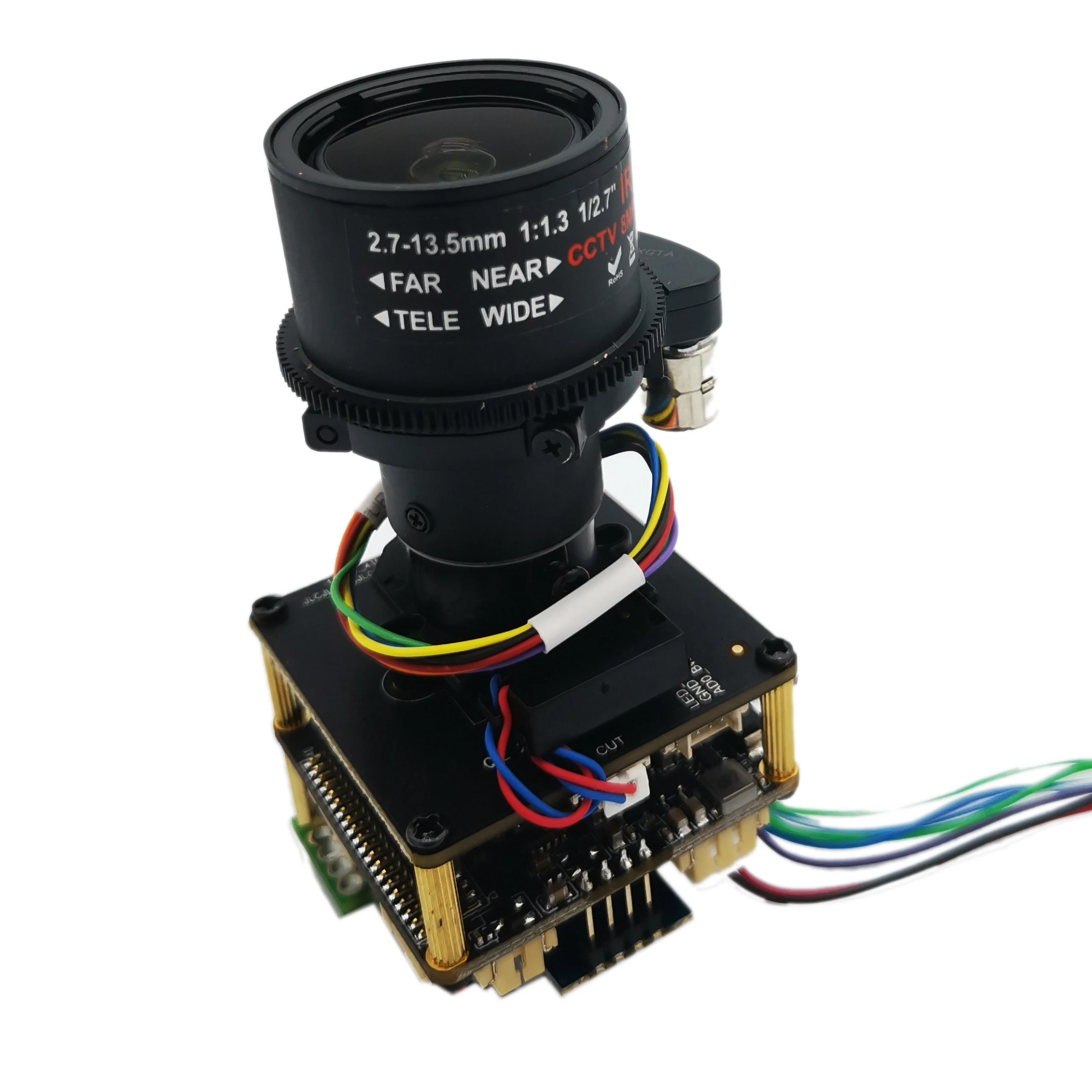 5X 4K 8mp Ip Camera Module, IMX415 Starlight Sensor, Motorized 2.7-13.5mm Optical Zoom Auto Focus,SD Card Slot Camhipro APP