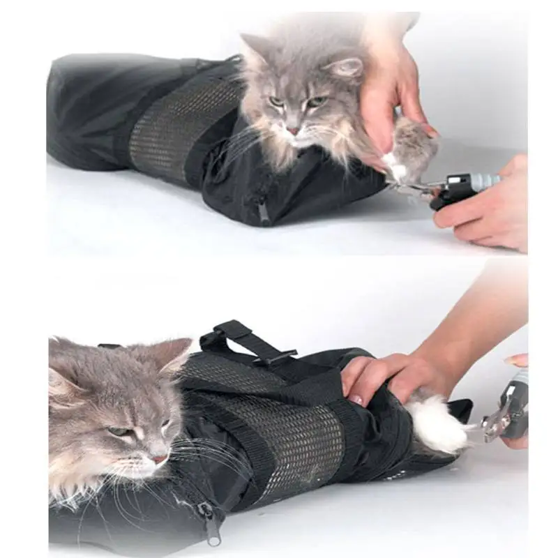 Heavy Duty Mesh Grooming Bag for Cat, Bathing Restraint Bag, No Scratching, Anti Scratch, Bite Restraint, Grooming