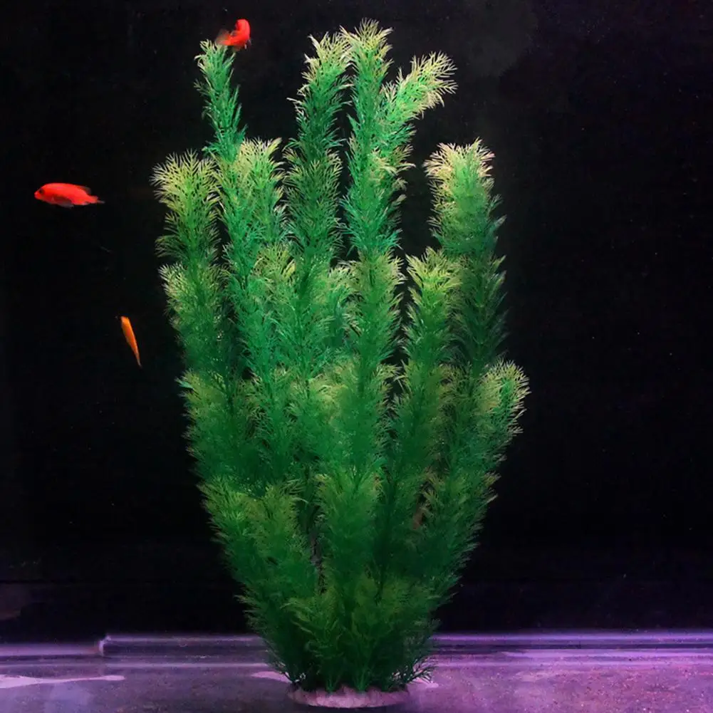 HiMISS 60CM Aquatic Fish Tank Landscape Aquarium Decor Green Artificial Plastic Water Grass Weed Plant Ornament Home Decoration