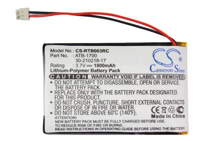كاميرون الصينية 1800mah بطارية ل RTI T3V T3-V T3-V + 30-210218-17 ATB-1700 بطارية قلوية جهاز التحكم من بعد