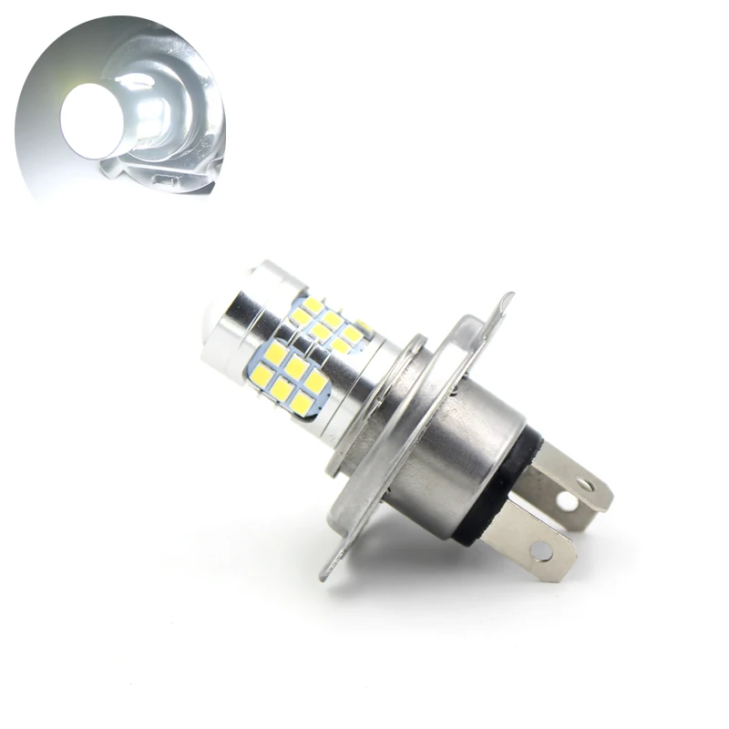 30SMD H4 LED Lamp Auoto Car Motorcycle Headlight Bulb AC DC 6V 8W 800LM 6000K White High/Low Conversion Kit