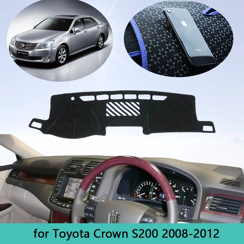 

Sunshade Dashmat Protector Anti-slip Mat Dashboard Cover For Toyota Crown Royal S200 2008~2012 Car Accessories 2009 2010 2011
