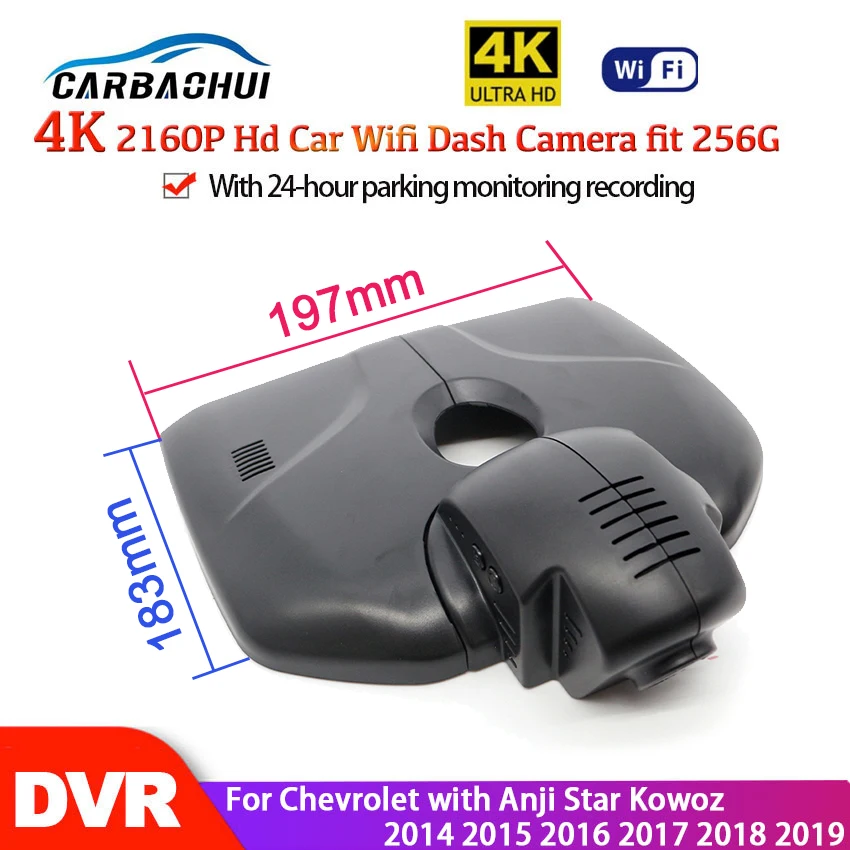 

New 4K 2160P Wifi Hidden Car DVR Dash Cam Camera Video Recorder For Chevrolet with Anji Star Kowoz 2014 2015 2016 2017 2018 2019