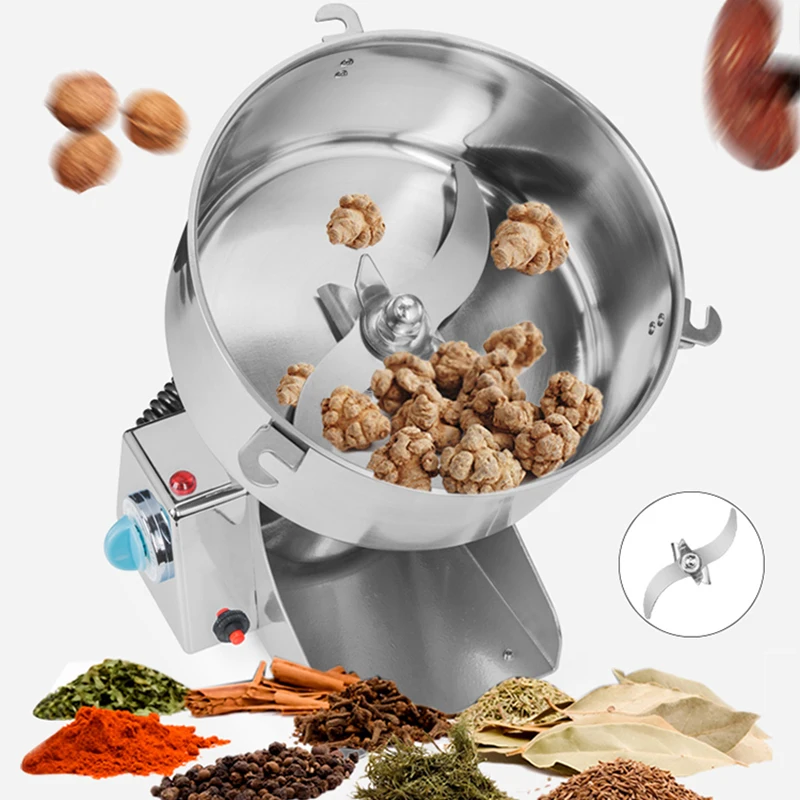 كسارة التجارية 403 الفولاذ المقاوم للصدأ الطاحن مطحنة حبوب المنزلية الطاحن كبير 3500 واط 1500 جرام YB-1500A