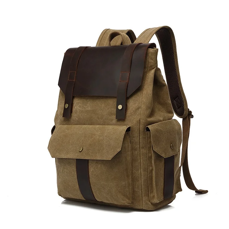 

Vintage Fashion Backpack Leather Canvas backpack Men backpack women school backpack school bag bagpack rucksack mochila