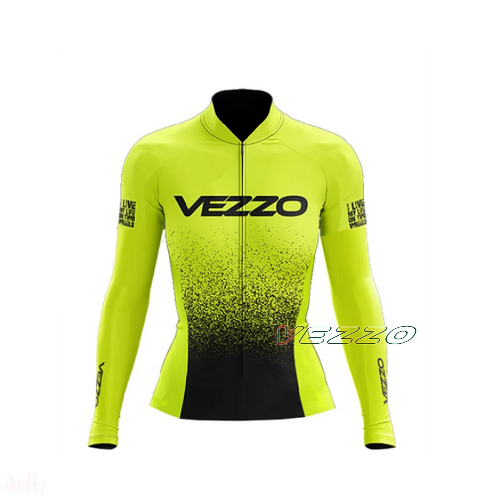 VEZZO Cycling Blouse Women\'s Long Sleeve Cycling Shirt Female Cyclist Shirt