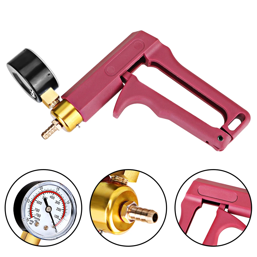 Brake Bleeder Screw Adapter Vacuum Pump Hand Held Brake Bleeder Tester Set Car Automotive Self Kit Multifunctional