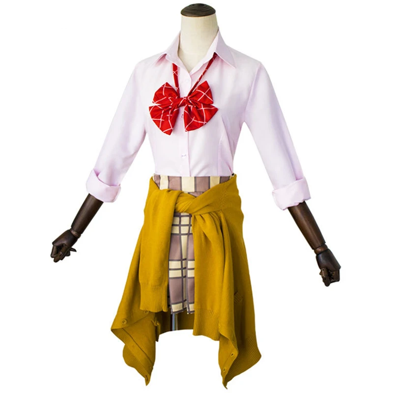 Aihara Yuzu Citwarmer Anime Costumes pour femmes, uniforme de cosplay, ensemble de perruques, jupe courte, style japonais, vêtements pour étudiants, école