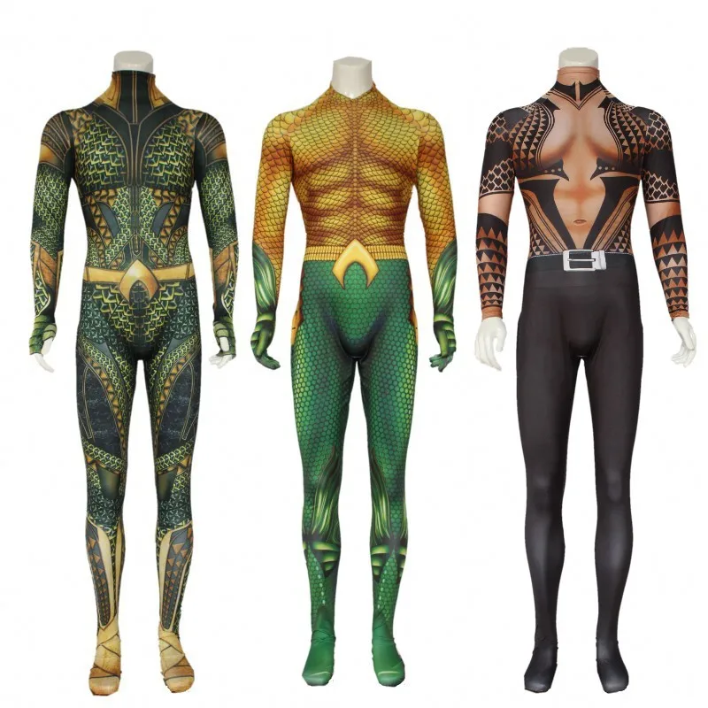 

Anime Movie Cosplay Costume Arthur Curry Orin Halloween Party Costumes Zentai Jumpsuit For Men