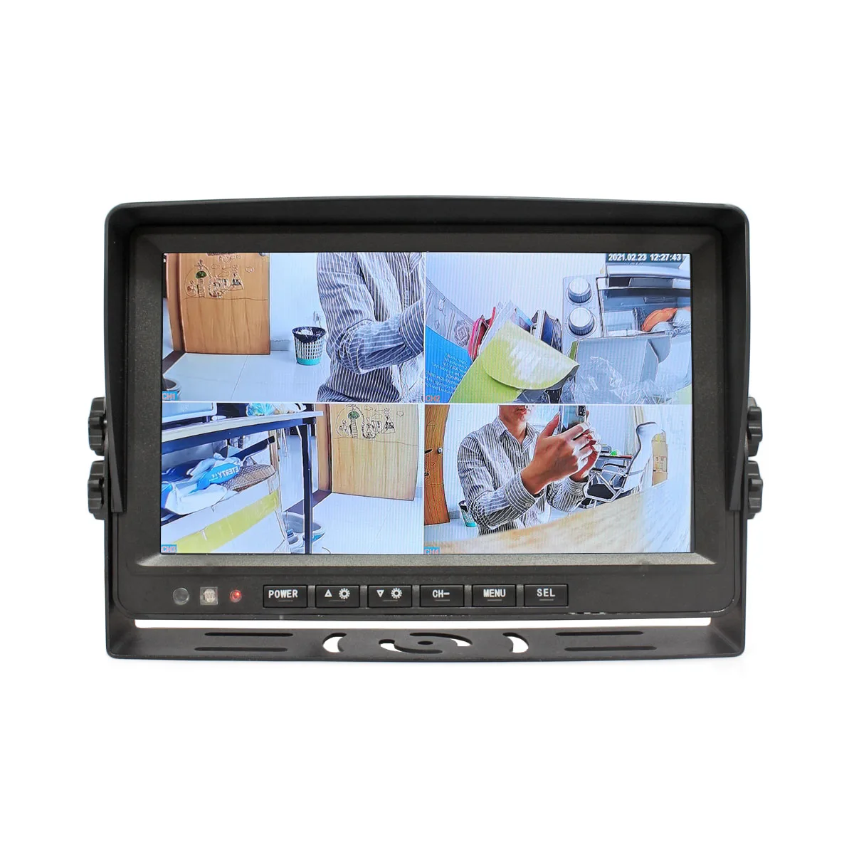 Imagem -02 - Diysecur Polegada Ahd Ips Split Quad Screen Vista Traseira hd Monitor de Gravação Vídeo para o Sistema de Vigilância por Vídeo