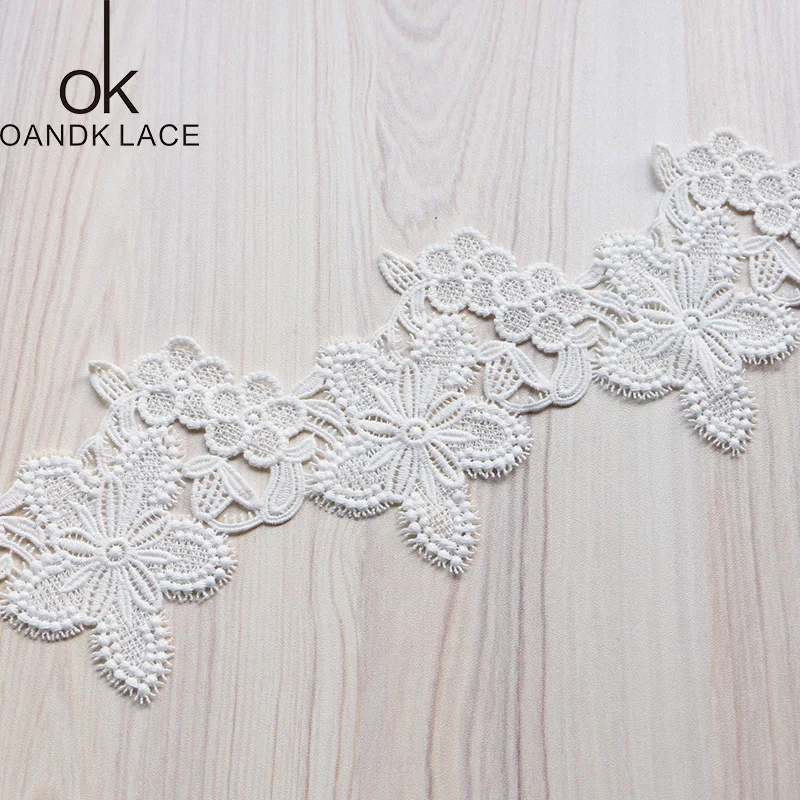 1 yard DIY three-dimensional embroidery fabric lace applique lace cloth 2019 new garment accessories 12cm