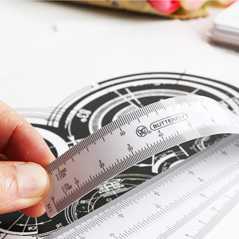 2023 New Fan Shaped Architects Scale Ruler For Graphics Design Multi Ratio Measure Scale