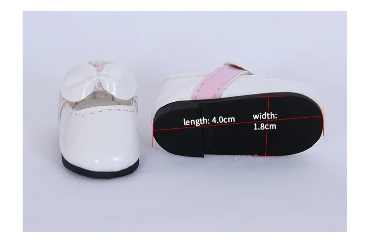 BJD doll Shoes 1/6 SD doll fashion leather shoes with round head in solid color doll bow temperament shoes classic white shoes