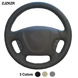 Hand Sewing Car Steering-Wheel Cover Wrap For Kia Carnival II 2006-2014 Grand Carnival 2006-2014 Beige Black Gray Accessories