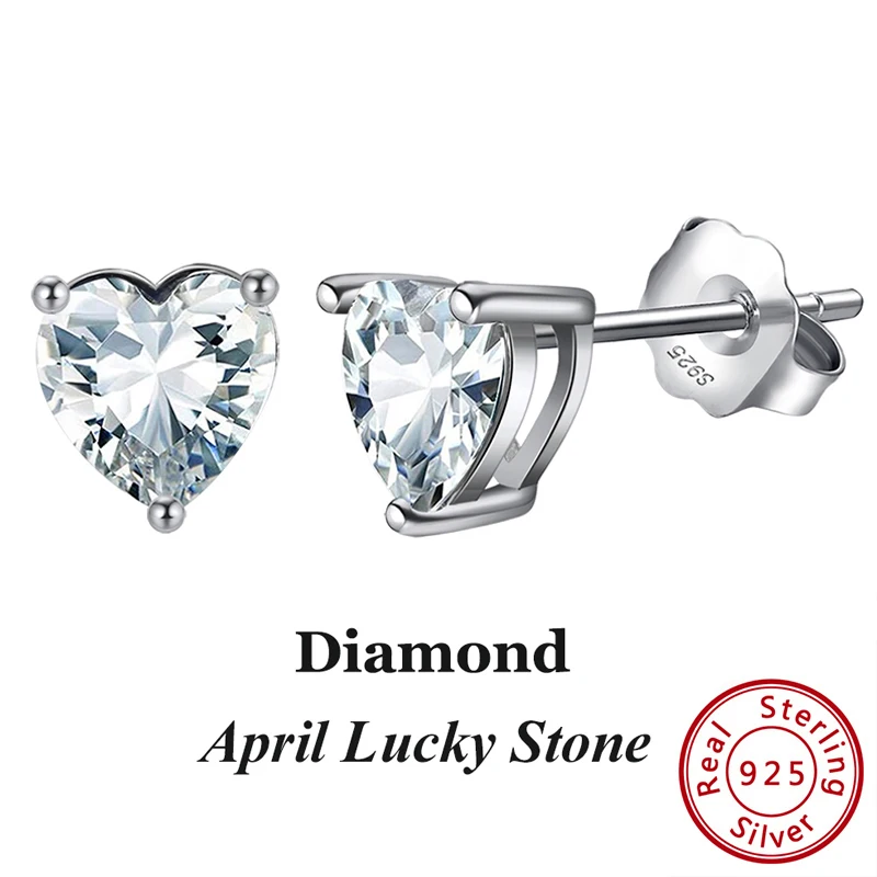 ORSA JUWELEN 925 Sterling Silber Ohrringe Frauen 12 Farbe Monat Glück Birthstone AAA Cubic Zirkon Ohrringe Mädchen Schmuck SE84