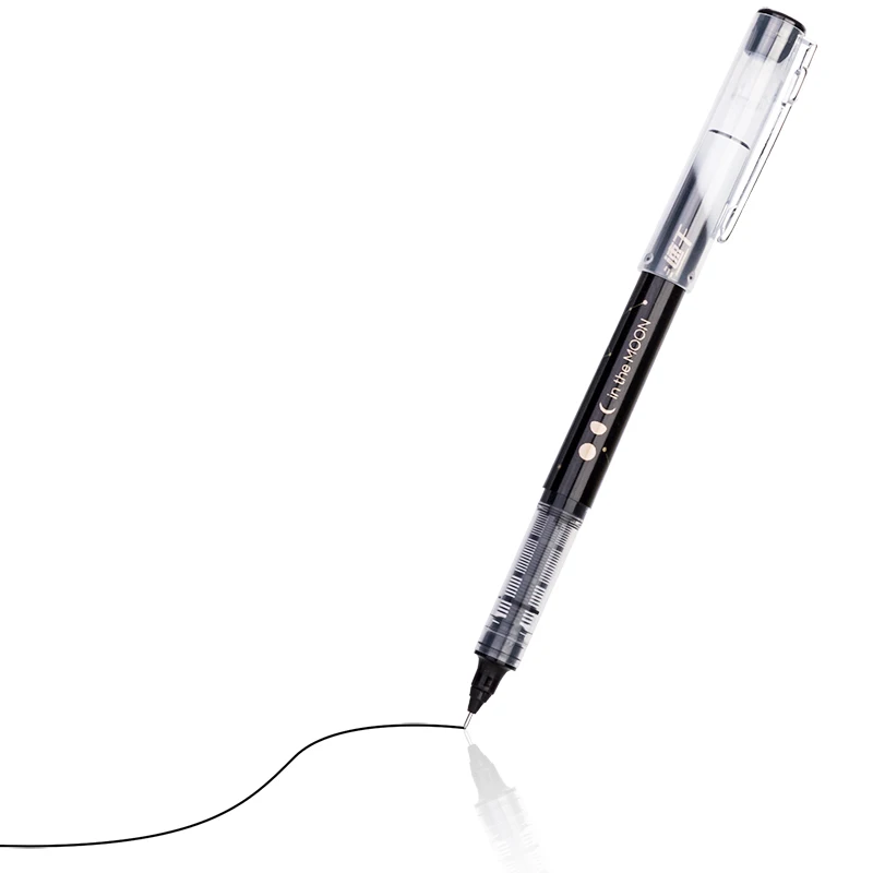 Stylo à bille lisse et liquide à aiguille complète noire de 0.5mm, stylo à Signature, papeterie fournitures scolaires et de bureau pour étudiants à séchage rapide