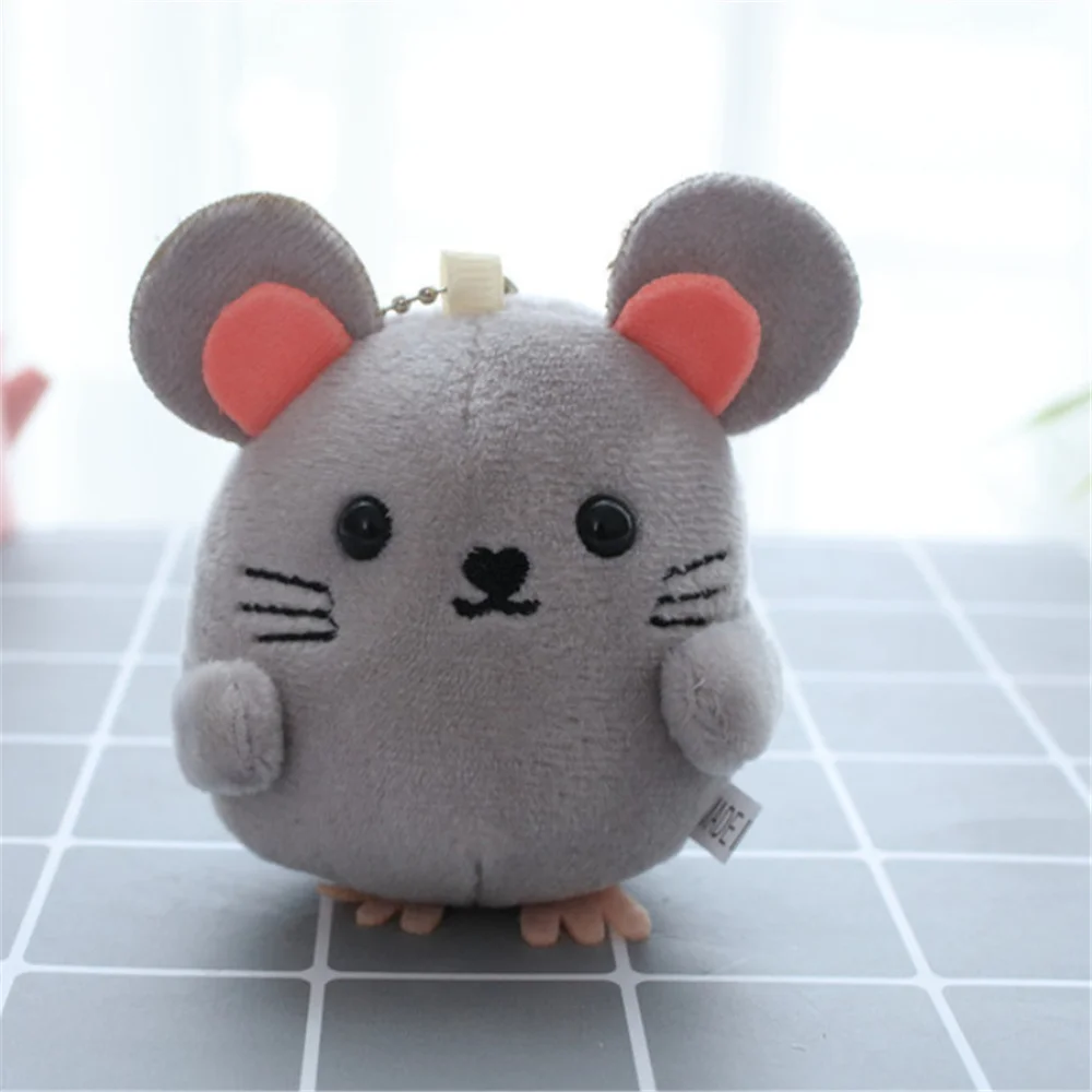 9CM Mouse Plush Doll , Stuffed Mouse Toy , Key Chain Small Mouse Plush Doll