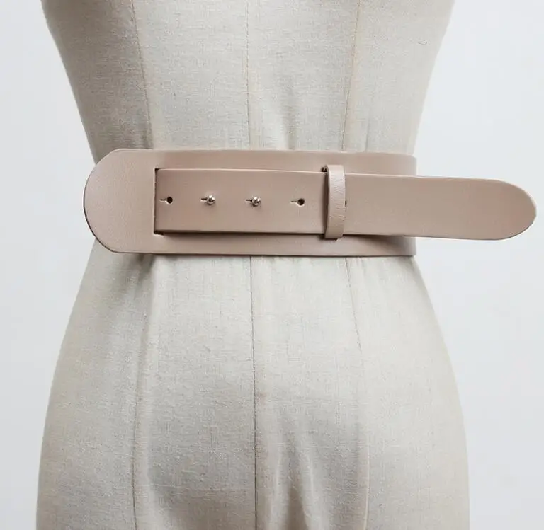 Women's runway fashion genuine leather Cummerbunds female Dress Corsets Waistband Belts decoration wide belt R3096