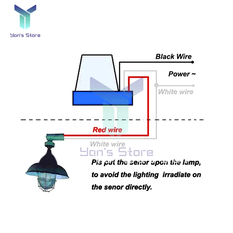 Automatic Auto On Off Photocell street Light Switch DC AC 12V 24V 110V 220V 50-60Hz 10A Photo Control Photoswitch Sensor Switch