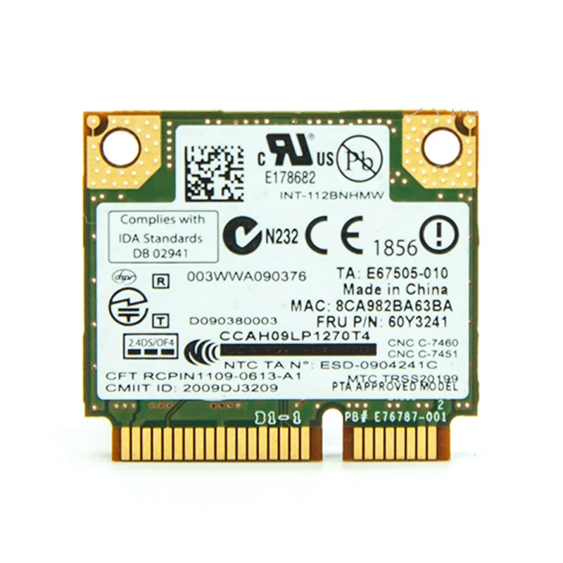 For Lenovo laptop Wireless-N 1000 112BNHMW 300Mbps Wifi Mini PCIe Card 802.11b/g/n 60Y3240 for IBM Thinkpad L410 L510 SL510 X201