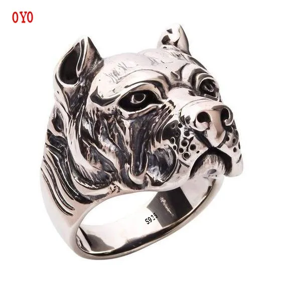 925 Silver Fashion Personality Shar Pei Creative Animal Shape Ring