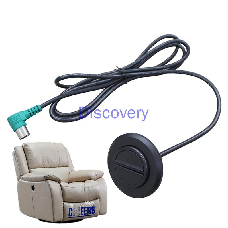 Sofa Round Plastic Five-pin Switch Foot Bath Electric Button Double Handle Connector Accessories