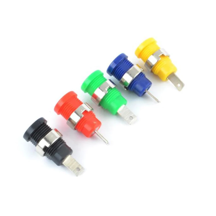 3pcs 4mm banana head socket, female plug wire connector, multi-purpose audio television computer used banana female socket