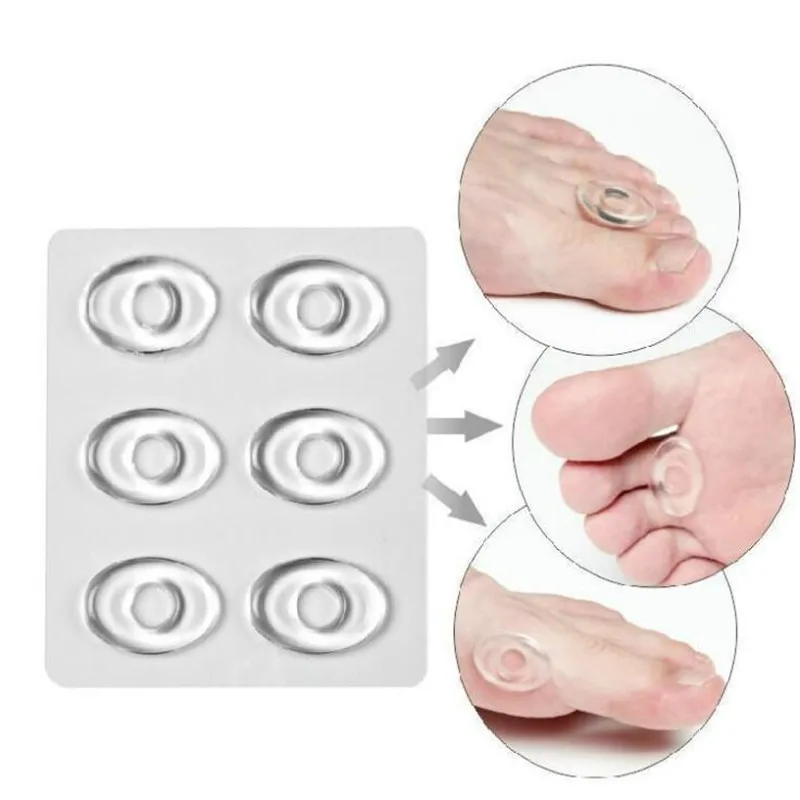 6pcs/lot Self-Adhesive Silicone Gel Shoe Insole Inserts Pad Cushion Heel Grips Liner Foot Care Tool Reduces foot Discomfort