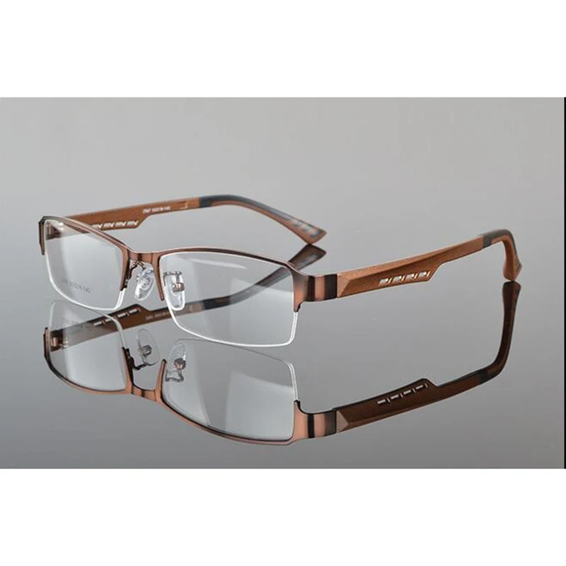 

Fashion Half-frame Spectacle Frame Alloy Optical Glasses Frame Retro Optical Clear Lens Eye Glasses Frames For Men High Quality