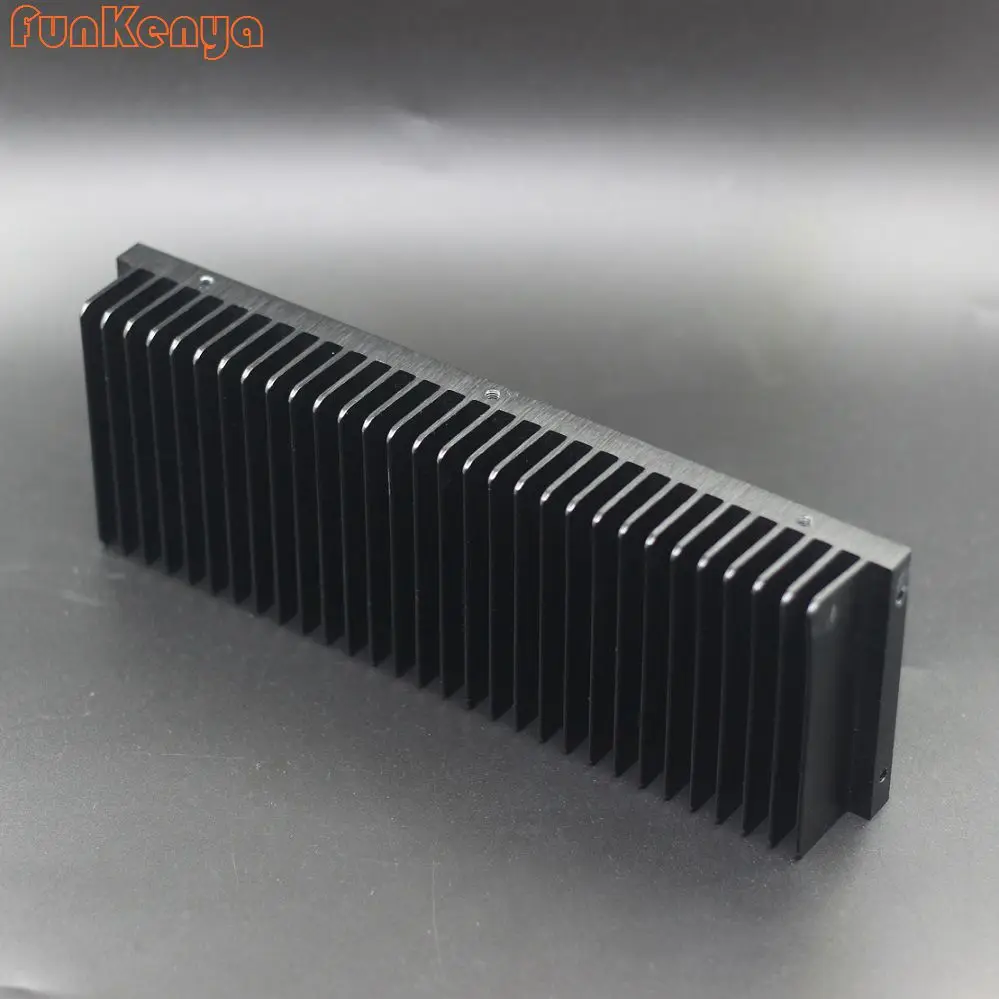 Anodized Aluminum Radiator 250x82x33mm DIY Aluminum Chassis Heat Sink 250mm Anodizing Black Heatsink