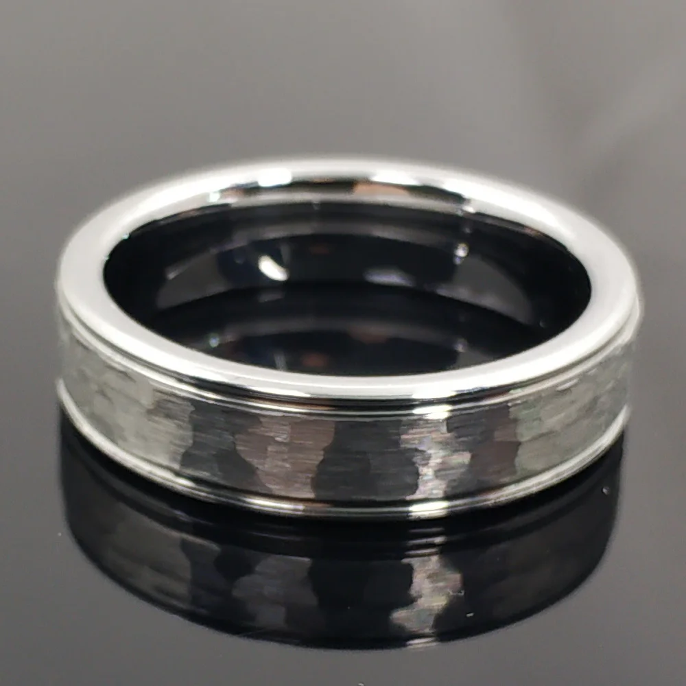 Hammer Special Rings for Men Women Tungsten Carbide Wedding Engagement Wedding Band 8mm for Boy 6mm for Girl classic