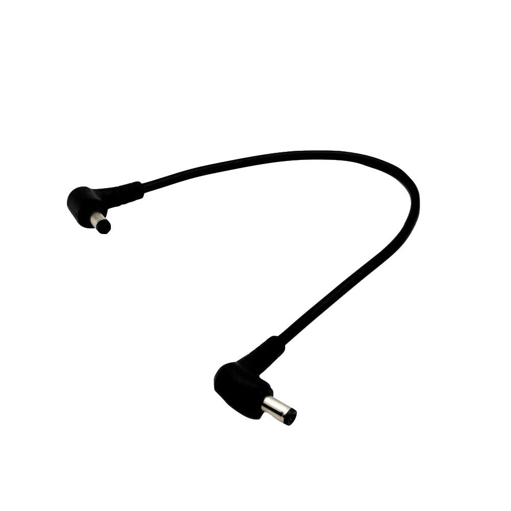 

10x DC Power 5.5x2.5mm Male To 5.5x2.5mm Male 90 Degree Right Angle M/M Extension Cable Cord CCTV 30cm
