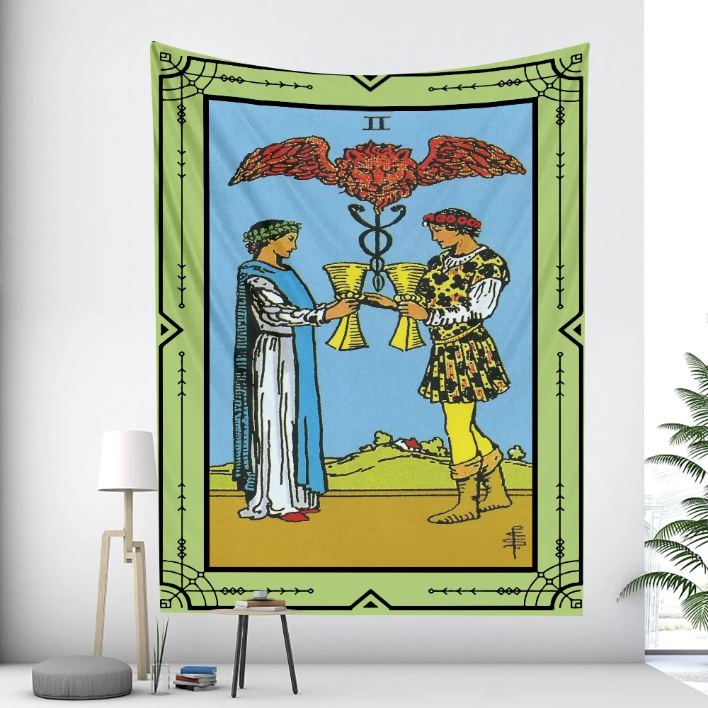 Tarot Witchcraft Home Decoration Art Tapestry Bohemian Mandala Psychedelic Scene Wall Hanging Bedroom Wall Decoration