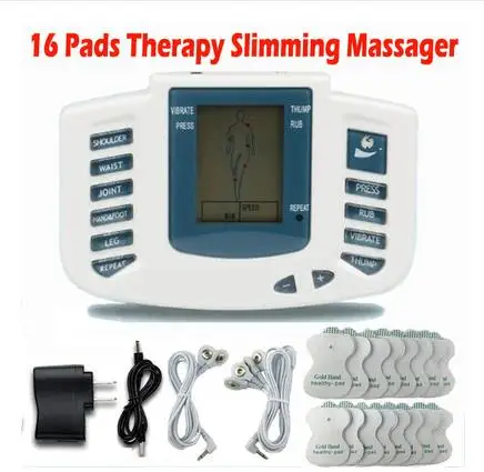 JR-309 Electrical Stimulator Full Body Relax Muscle Massager Pulse Tens Acupuncture Therapy Slipper+6 Electrode Pads