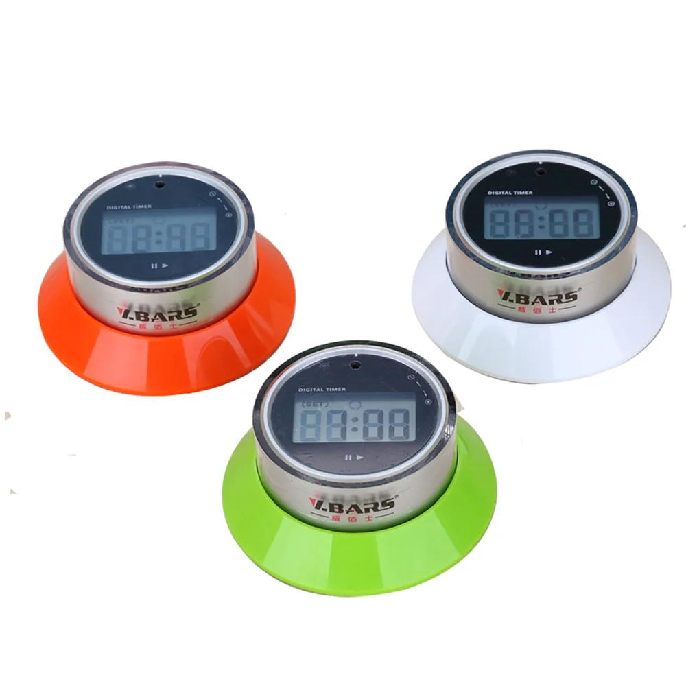 Wholesale Hot sale High Quality 3 colors kitchen timer digital magnet  magnetic  15s to 99 minutes LCD Display free shipping