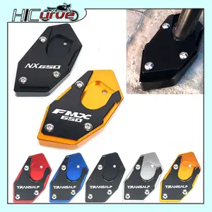 WARFEL Moto CNC Cavalletto Laterale Pad Piastra Cavalletto Ingranditore Supporto di Estensione per H&Onda X ADV X-ADV 2017-2018 Xadv 750 Accessori (Color : Nero